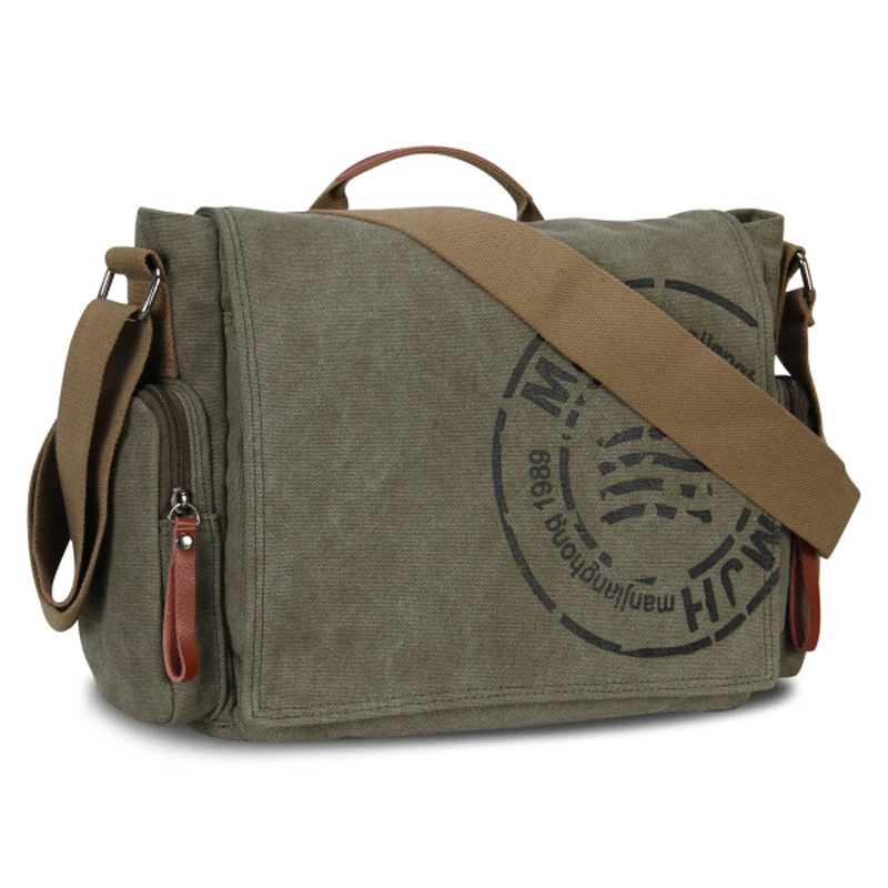 MANJIANGHONG Vintage Men's Messenger Bags Canvas Shoulder Bag Fashion Man Business Crossbody Bag Printing Male Travel Handbag MANJIANGHONG Vintage Men's Messenger Bags Canvas Shoulder Bag Fashion Man Business Crossbody Bag Printing Male Travel Handbag