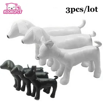 

Black/White Pet Dogs Leather Mannequin model Standing Position Dog Models for Dog Clothing three sizes Pet dog toy Supplies