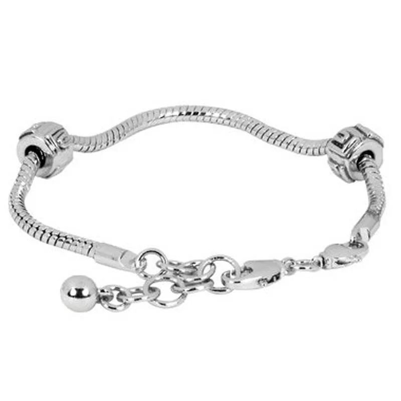 

Miasol Unique Design Silver Plating Snake Chain Charm Lobster Clasp Bracelet Fit Pandora Beads For Diy Bracelet Jewelry Making