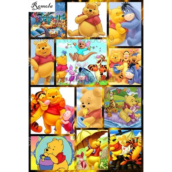 

Full Square/round Bear doll Embroidery Pattern 5D DIY mosaic diamond paintings 3D Cross stitch kits wall stickers decor