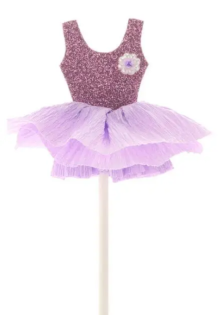 Юбка принцессы блеск кекс торт фигурка для торта флаги двойные палочки для семьи день рождения приборы для декорации выпечки - Цвет: Purple