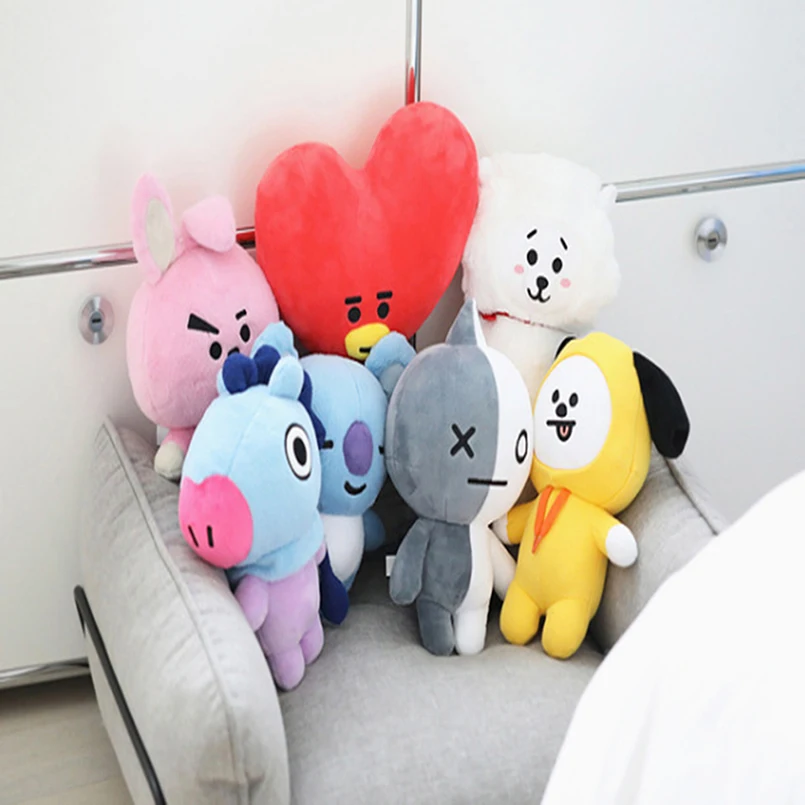 

Plush Doll New Kpop Bangtan Boys BTS bt21 Vapp Same Pillow Plush Cushion Warm Bolster Q Back Doll TATA VAN COOKY CHIMMY SHOOKY