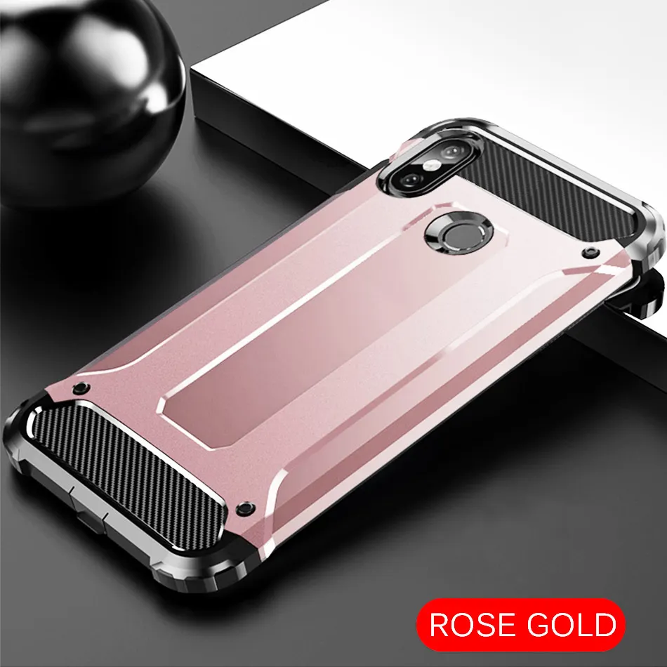 Роскошный противоударный чехол для тяжелых условий эксплуатации Чехол на Xiaomi Mi 9 8 SE A1 A2 силиконовый чехол для Xiaomi Mi Pocophone F1 6X6 Plus Max2 Max3 чехол - Цвет: Rose gold