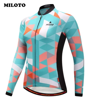 

Miloto Pro Team Warm Winter Cycling Clothing Long Sleeve Thermal Fleece Cycling Jersey Road mtb Bike Jersey Race Bicycle Clothes