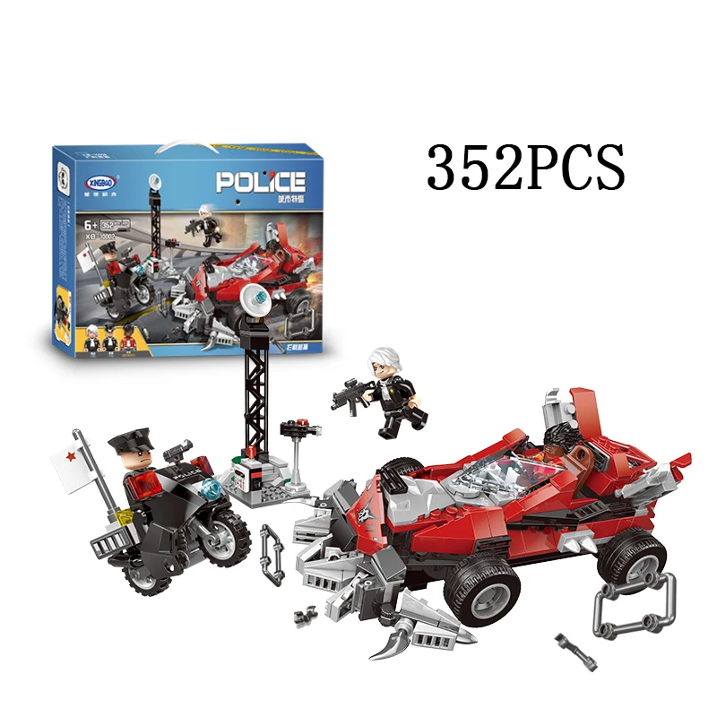 

Legoed city Lepins city Police Intercept car toy 10002 Building Blocks Bricks DIY Toys LegoINGLY Model kits gifts for children