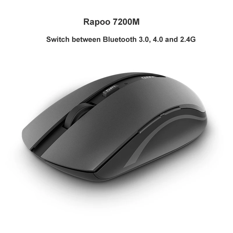 Rapoo 7200M многомодовая Бесшумная беспроводная мышь переключатель между Bluetooth и 2,4G подключение n3 устройств 1600 точек/дюйм мыши телефон компьютерная мышь