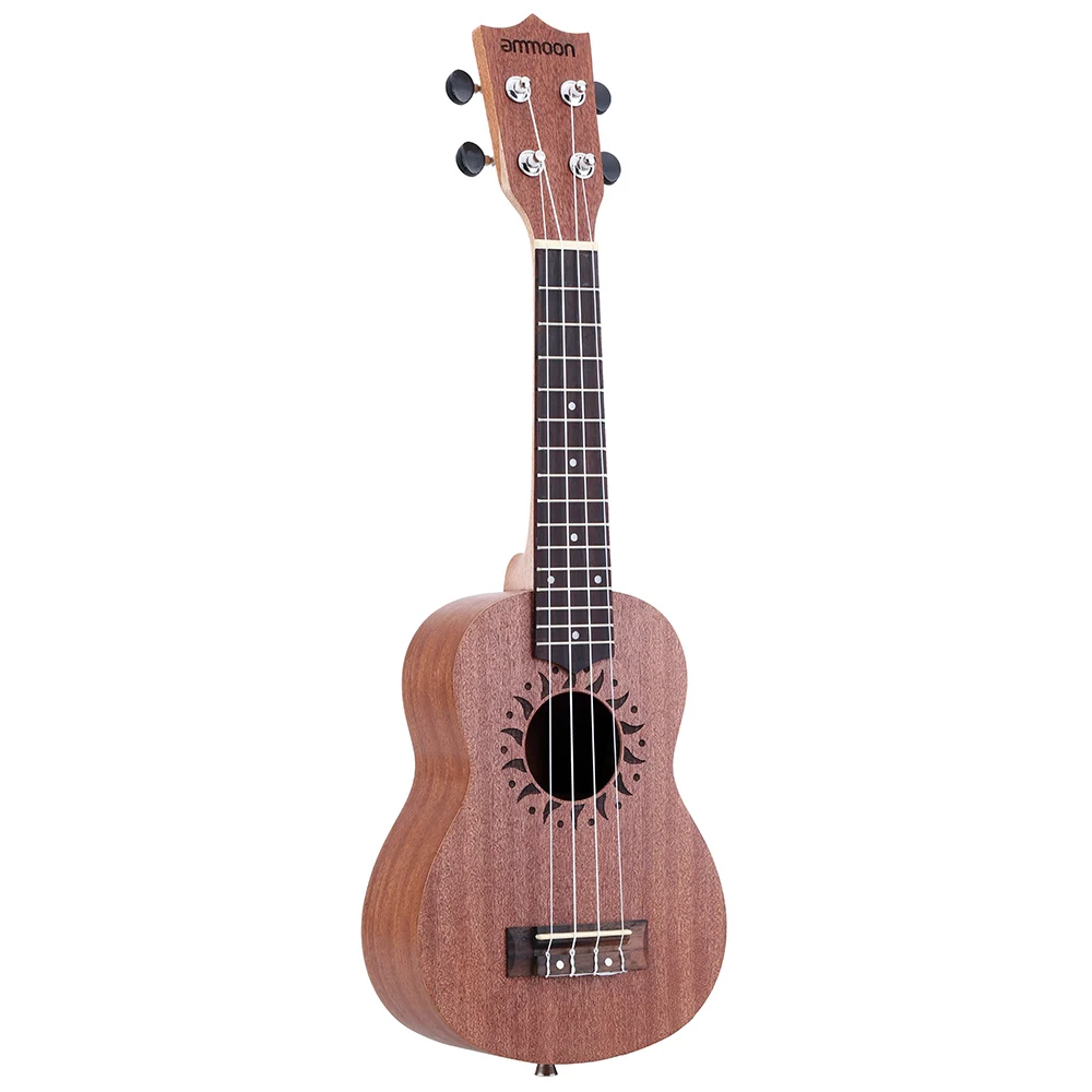 Ammoon 2" Акустическая гитара Sapele Ukelele 15 Лада 4 струны Гавайская гитара высокого качества струнный музыкальный инструмент