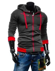 Высокое качество Мужская мода на осень-зиму Мужская свитер с капюшоном с длинными рукавами Блузка Толстовка мужская куртка