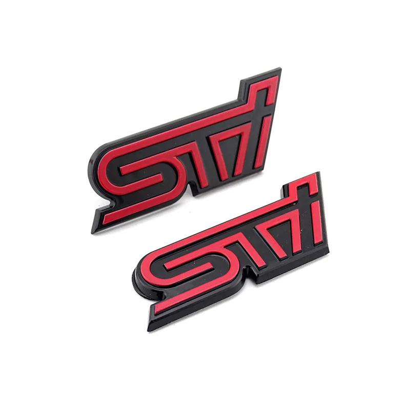 

One Set Red Rally WRX WRC STI Grill Emblem STI Rear Badge Tailgate 3D Car Sign Logo Sticker
