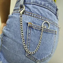 

18cm/ 7" Punk Pants Wallet Chain Punk Metal Jean Key Chain Key Ring For Men Fashion Trousers Chain For Jeans Pants Jewelry