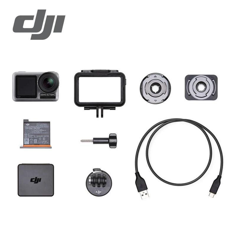 DJI Osmo Action развязать другую сторону с двумя экранами и стабилизацией RockSteady