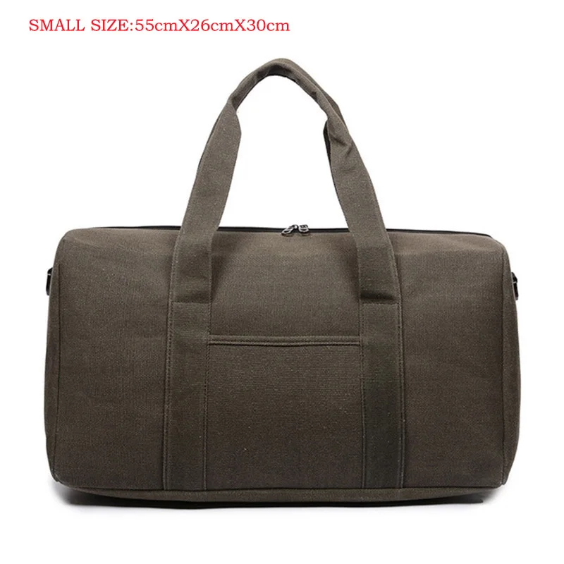 Wobag Men Travel Bags Hand Luggage Casual Travel Duffle Bag Women Big Sports Gym Bag Canvas Weekend Ocernight Bag - Цвет: Coffee-Small