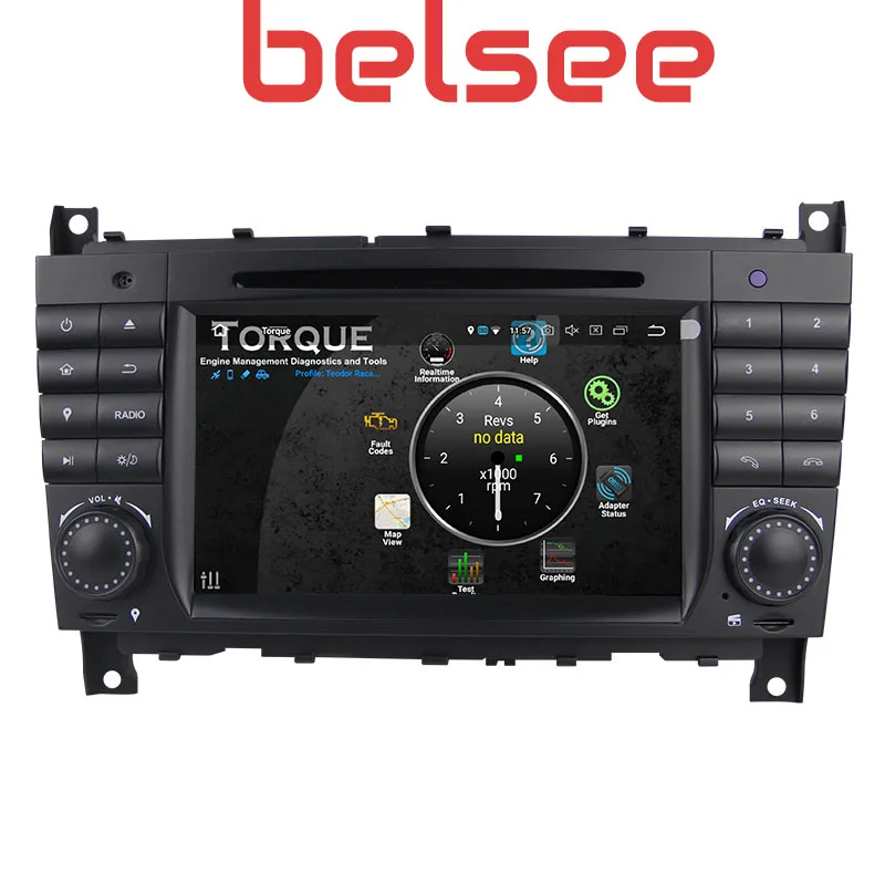 Cheap Belsee 2Din Android 8.0 Car GPS DVD Player Head Unit Auto Radio For Mercedes Benz C-Class W203 c200 C230 C240 C320 C350 CLK W209 5