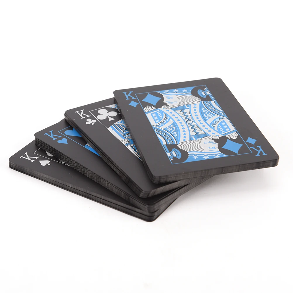 PVC Black Poker Waterproof Playing Cards Novelty Collection Gift