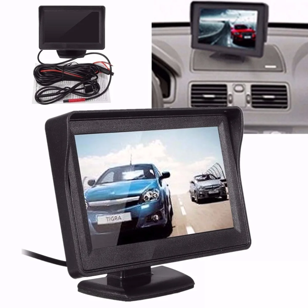 Прочный 4 3 &quotTFT LCD цифровой монитор для автомобиля заднего вида система камера