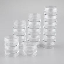 MagiDeal 6 ярусов пустая баночка для хранения 18 прозрачные круглые контейнеры w/винтовые крышки многоцелевой контейнер для хранения ресниц