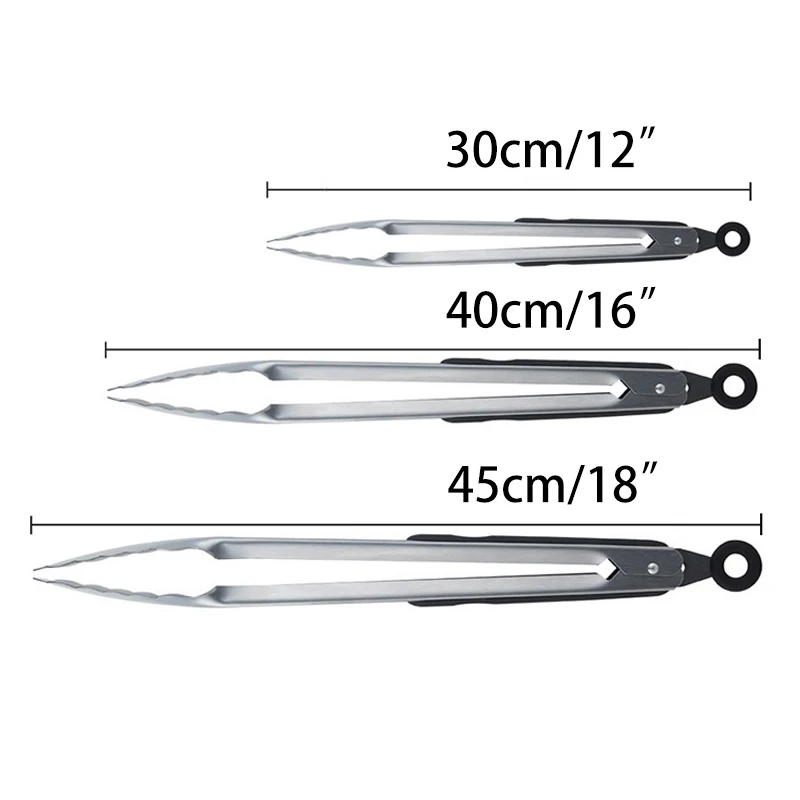 12/16/18 дюймов Нержавеющая сталь барбекю щипцы пищевые салатная кухня, буфет щипцы для барбекю хлеб клип посуда Пособия по кулинарии инструменты