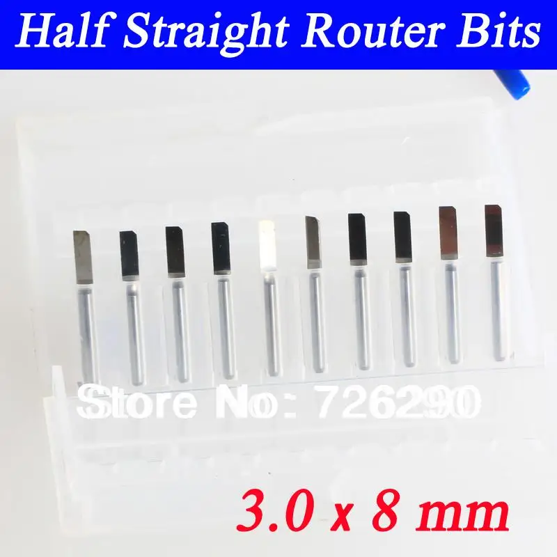 

Прямой Фрезерный резак 3,175*3,0*8 мм, гравировальные фрезы для двухцветной пластины, 10 шт.