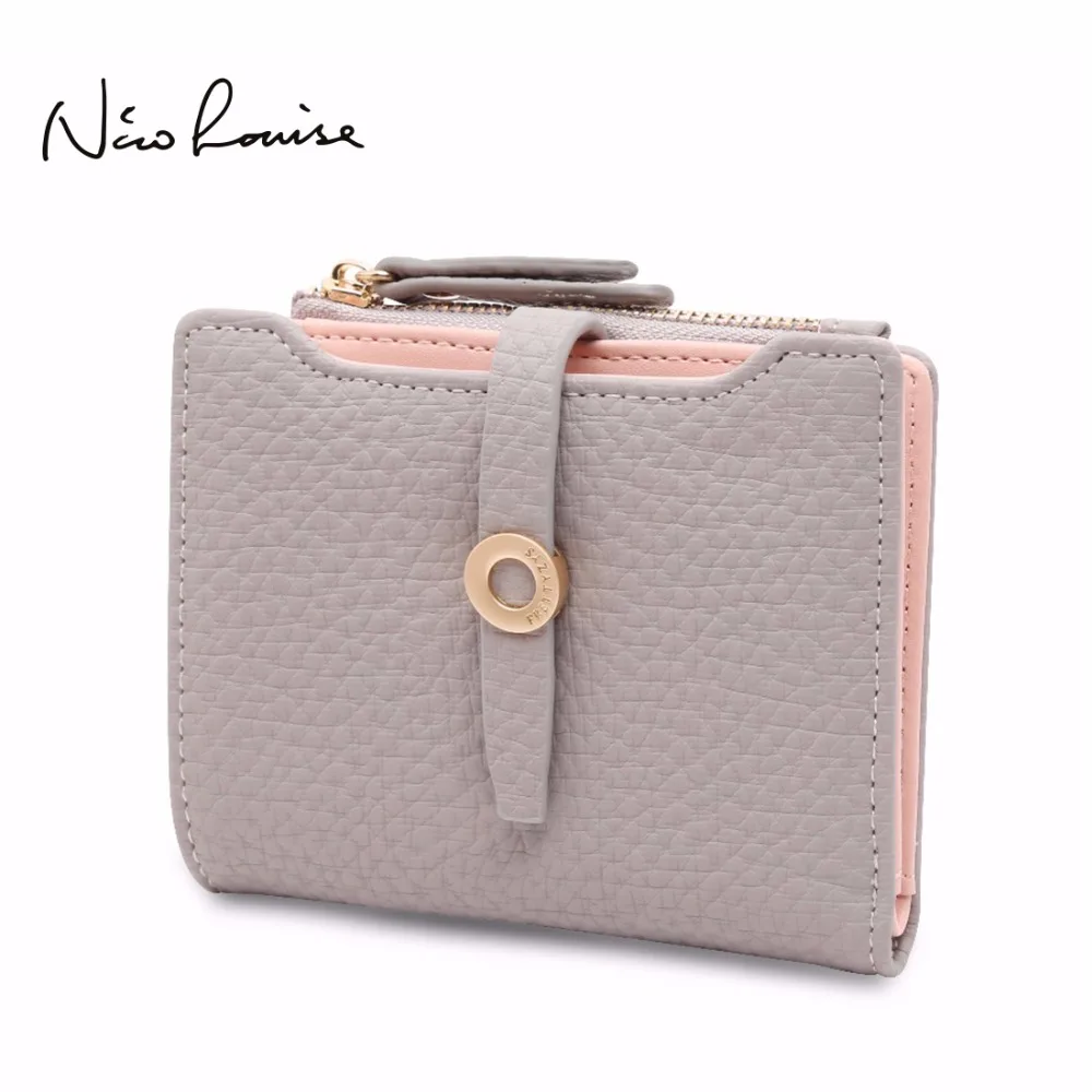 2018 Latest Lovely Leather Small Women Wallet Fashion Girls Change Clasp Purse Money Coin Card ...