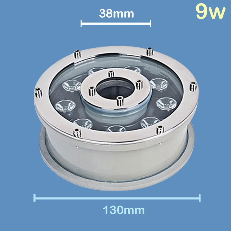 Горячая Распродажа Светодиодный светильник Фонтан 6 Вт 9 Вт 12 Вт 18 Вт Светодиодный светильник для бассейна AC12V AC24V подводный светильник s фонтаны водонепроницаемый Ip68