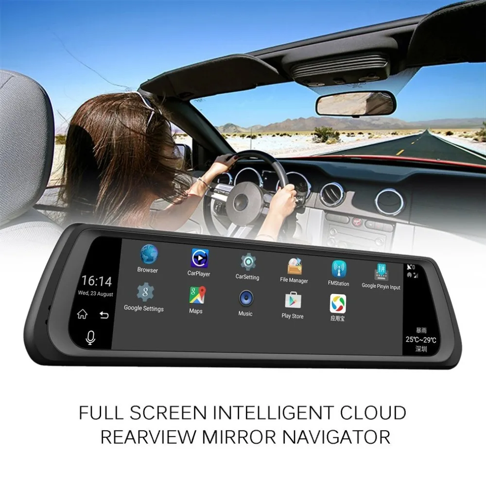  Neue 10 zoll Volle Bildschirm 4g Touch IPS Spezielle Auto Dash Cam Rückansicht Umkehr Spiegel mit G