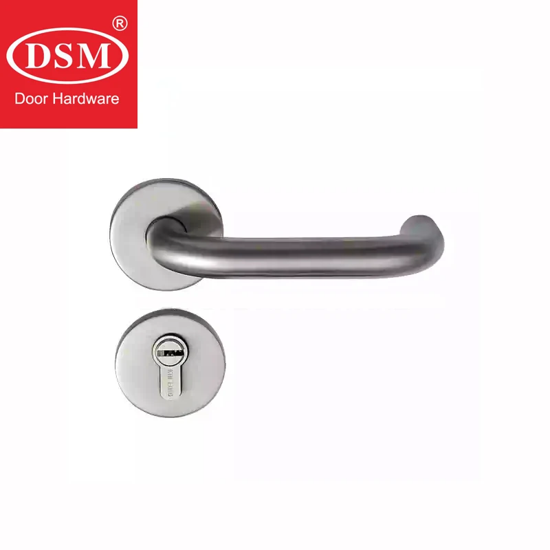 

304 Grade Stainless Steel Lever Handle Lock Mechanical Anti-theft & Fireproof Locks For Interior Bedroom Doors W61327105