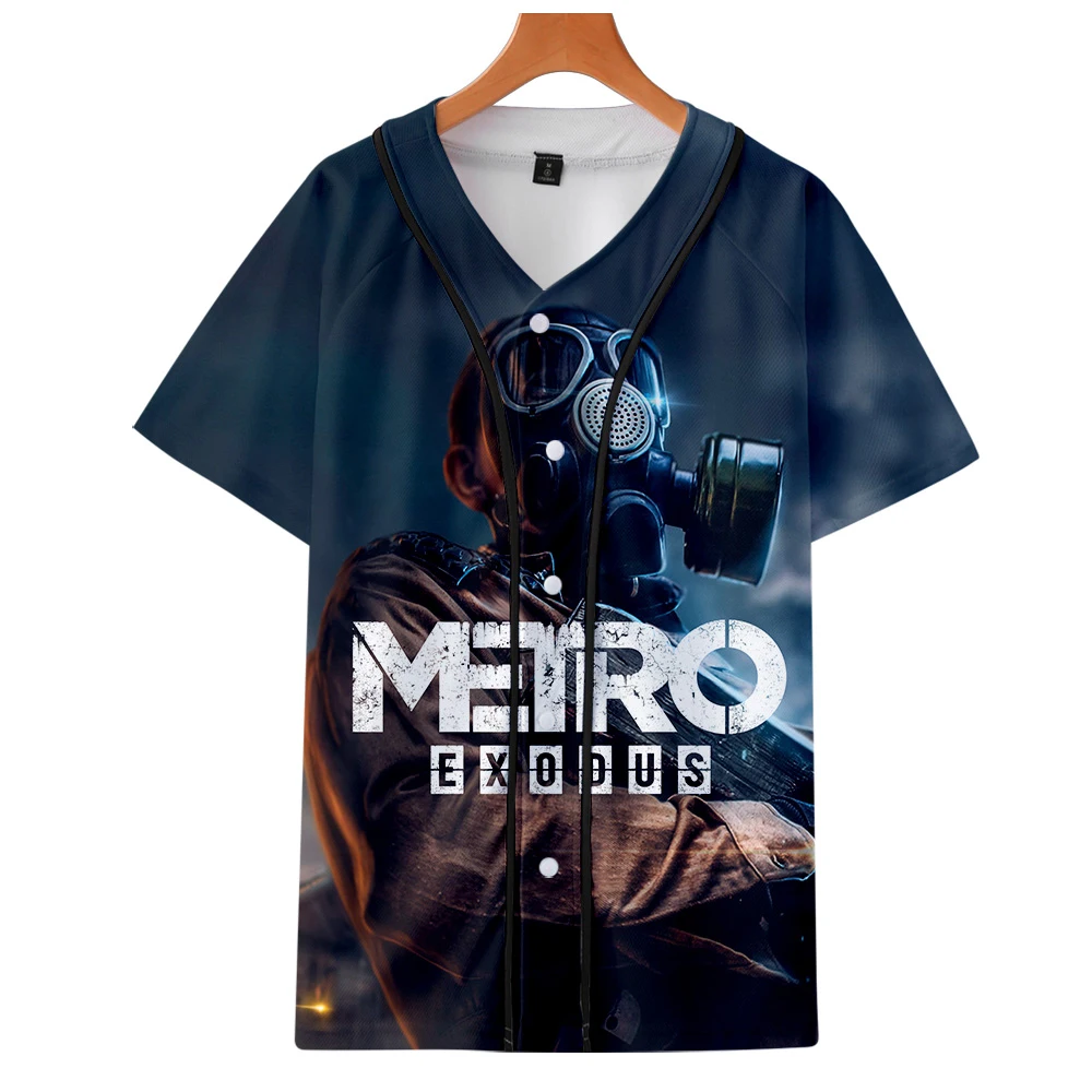 

Leisure and comfort Clothes Baseball Short sleeve jacket 3D popular Metro Exodus Harajuku Baseball Funny Clothes Short Sleeve