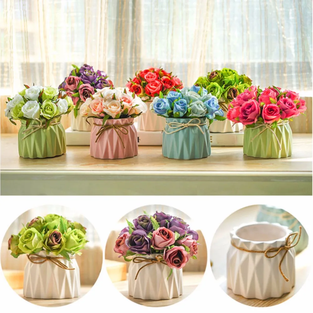 Dehomy Pastorale Style Pot De Fleur Céramique Succulentes