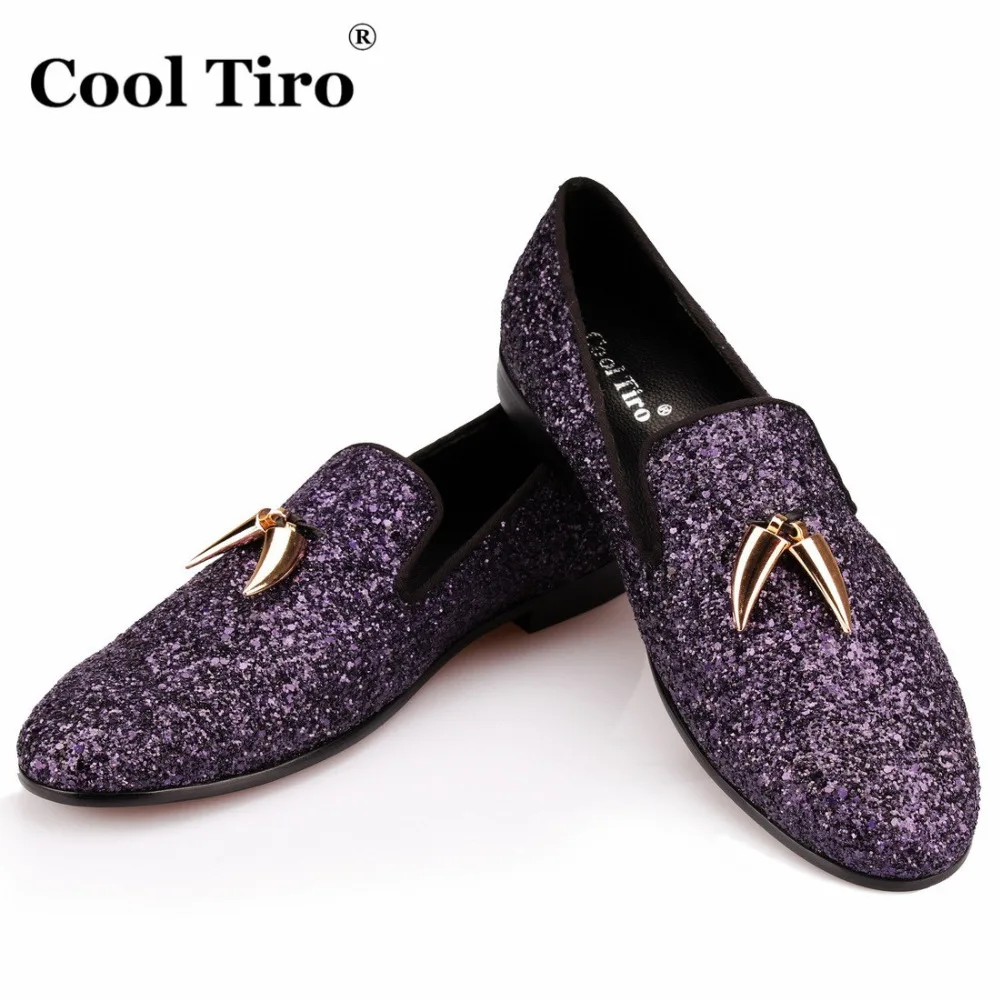 Purple Gold Glistening Glitter Loafers (4)