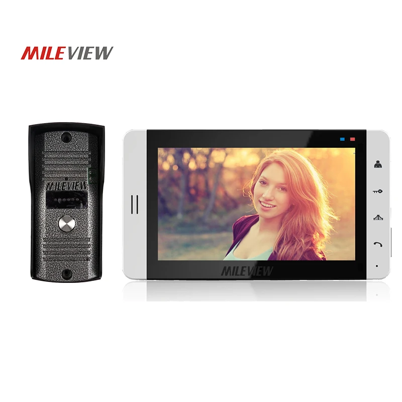 

Wired 7" TFT Color Screen Video Intercom Door Phone Kit White Monitor + Night Vision Door bell Camera Free Shipping