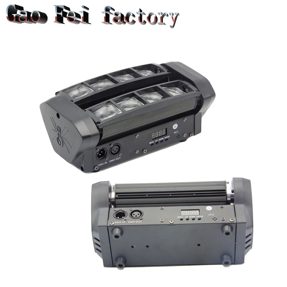 (2pcs) Mini LED Spider 8x10W Beam Moving Head Light DMX Stage Christmas Light DMX DJ Disco Stage Party Lighting Equipments цена (2pcs) Mini LED Spider 8x10W Beam Moving Head Light DMX Stage Christmas Light DMX DJ Disco Stage Party Lighting Equipments цены онлайн