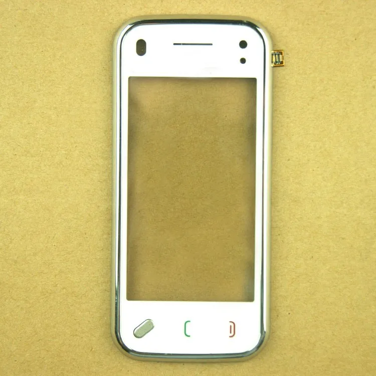 Белый Сенсорный экран планшета спереди Стекло объектив часть с рамкой для Nokia мини N97 ремонт Запчасти Замена