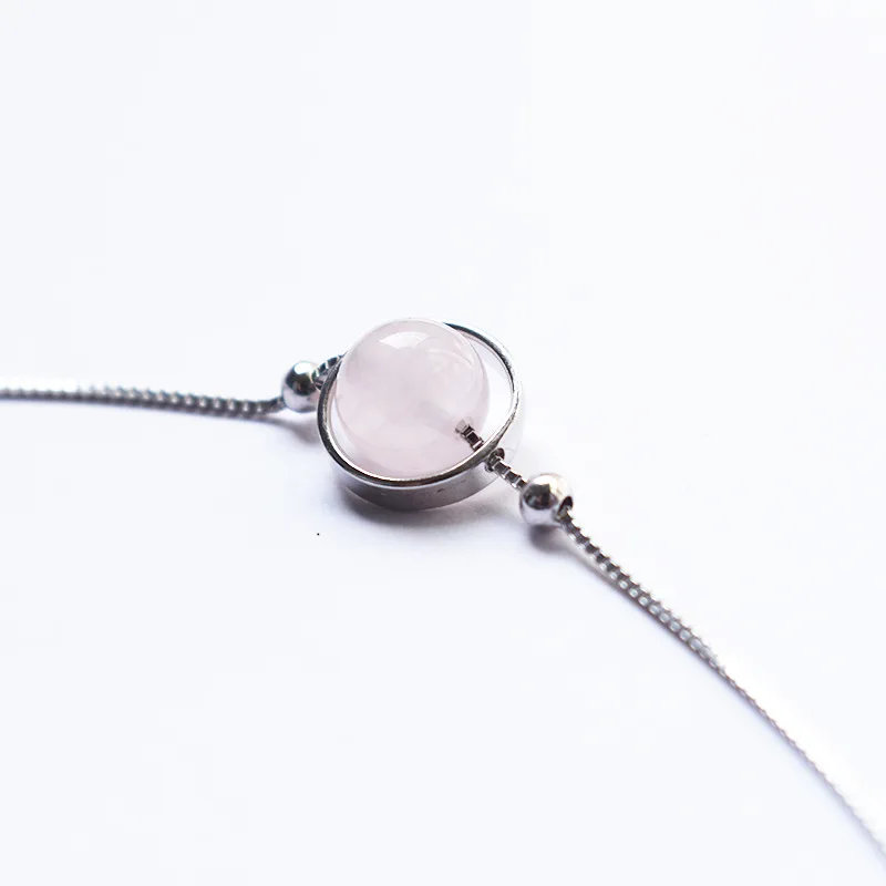 

QA304 Women Fashion Holiday Crystal Bracelets Trendy 925 Silver Jewelry Sieraden Simple Chain Link Bracelet Femme