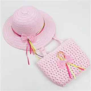 20 шт./партия, акция, милая летняя защита от солнечных лучей на пляже, соломенная шляпа, Цветочная Кепка - Цвет: light pink