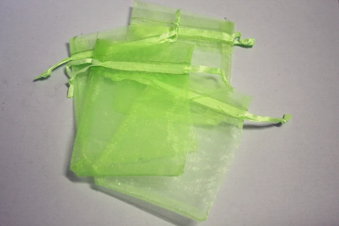 

100pcs/lot fruit green colour Organza Bags 30x40cm Wedding Favour Gift bag Jewellery pouches