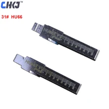 Chkj 10 шт./лот HU66 весы ножницы зубы пустой ключ для Volkswagen Ауди Шкода № 31 гравировочной линии ключа для Cayenne Bugatti