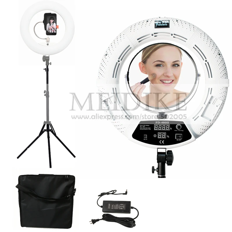  Yidoblo Warm & Cold Light FD-480II Pro Beauty Studio LED Ring lamp 480 LEDS Video Light Lamp Makeup - 32867917740