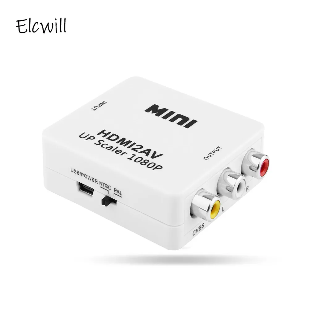

HDMI To AV RCA Converter Adapter NTSC/PAL HDMI2AV AV/CVSB L/R Video Converter Box Composite Connector for TV DVD Wholesales