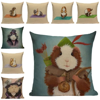

Cartoon Mouse Cushion Cover Art Print Decorative Pillow Case Cute Sofa Throw Pillowcase Car Seat Accessories Home Decor 45x45cm