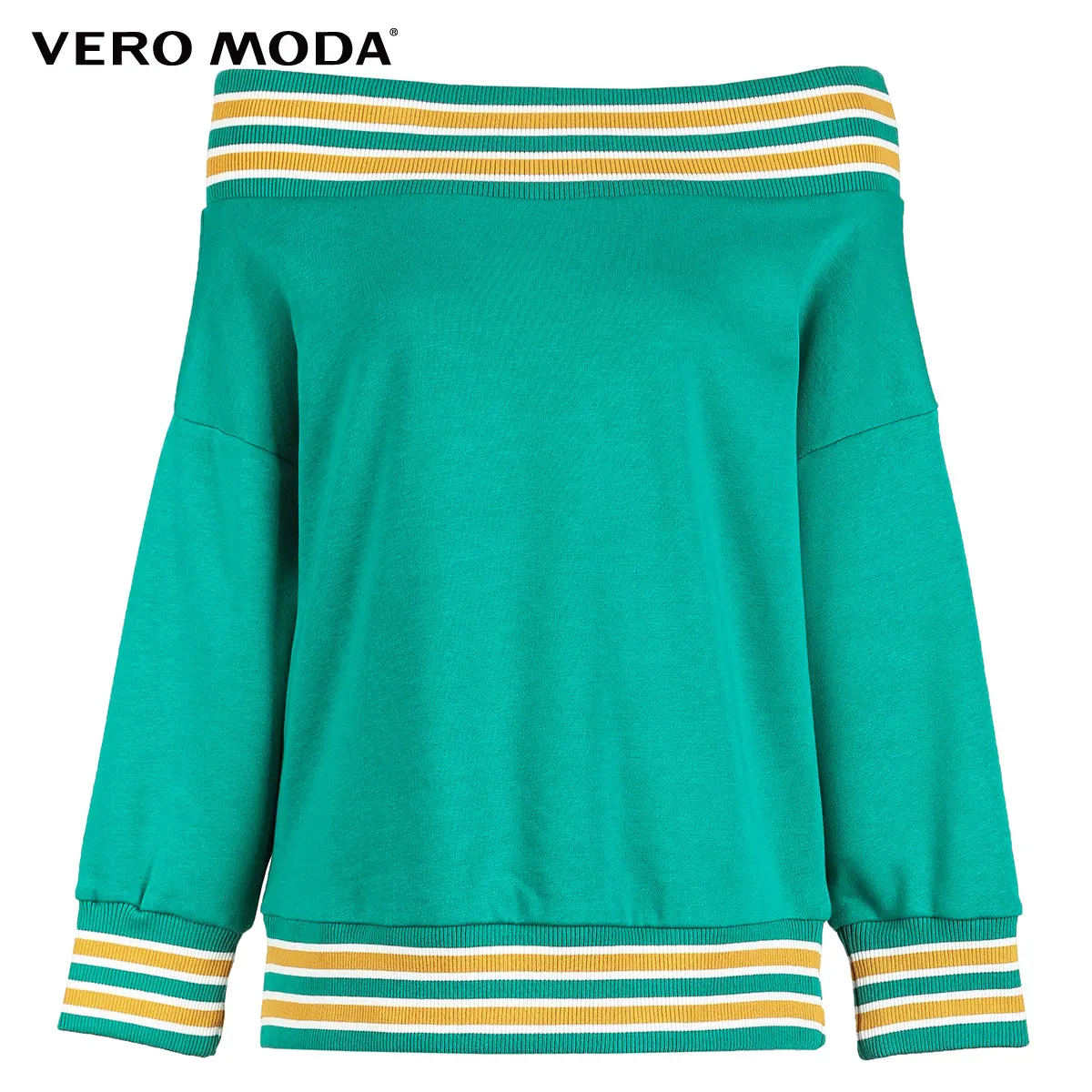 Женская толстовка с капюшоном Vero Moda свободная длинным рукавом в полоску