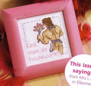 

ZZ354 Real Man do housework DIY Craft Stich Cross Stitch Cotton Fabric Needlework Embroidery Crafts Counted Cross-Stitching Kit