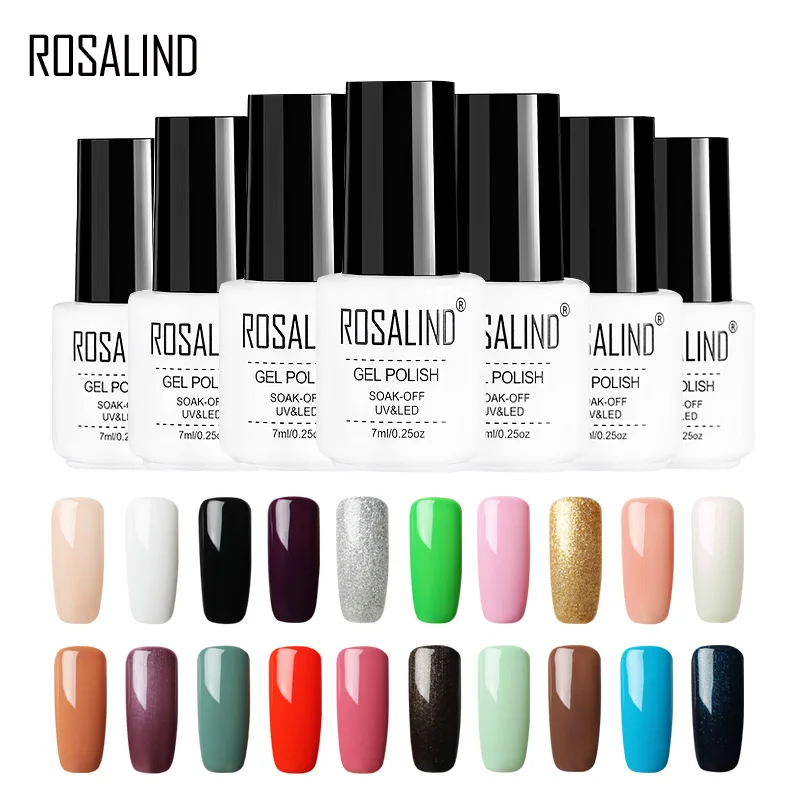 

ROSALIND Gel 1 Pure Color Series 01-30 Gel Nail Polish UV&LED Lamp Gel Lacquer Nail Art Extension Primer Gel Varnishes Manicure