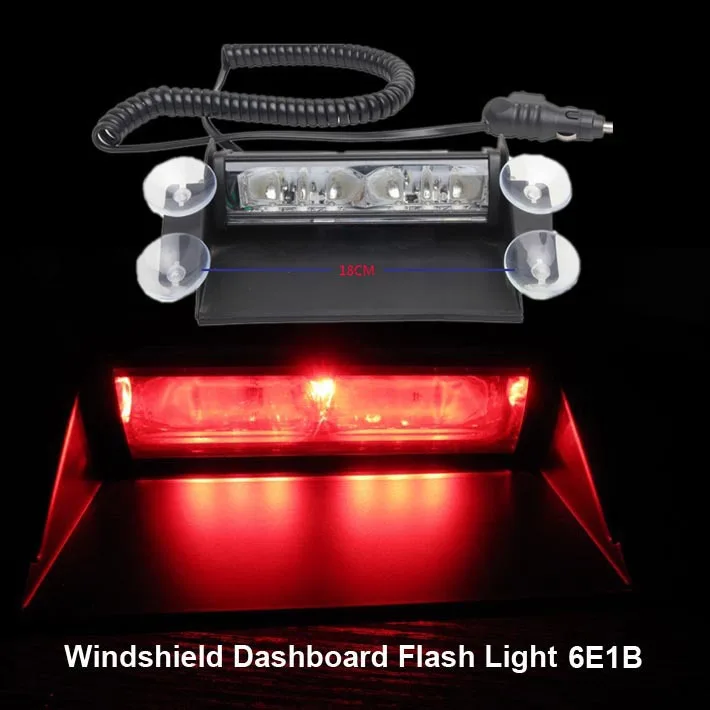 18W LED Strobe Lights With Suction Cups & Fireman Flashing Emergency