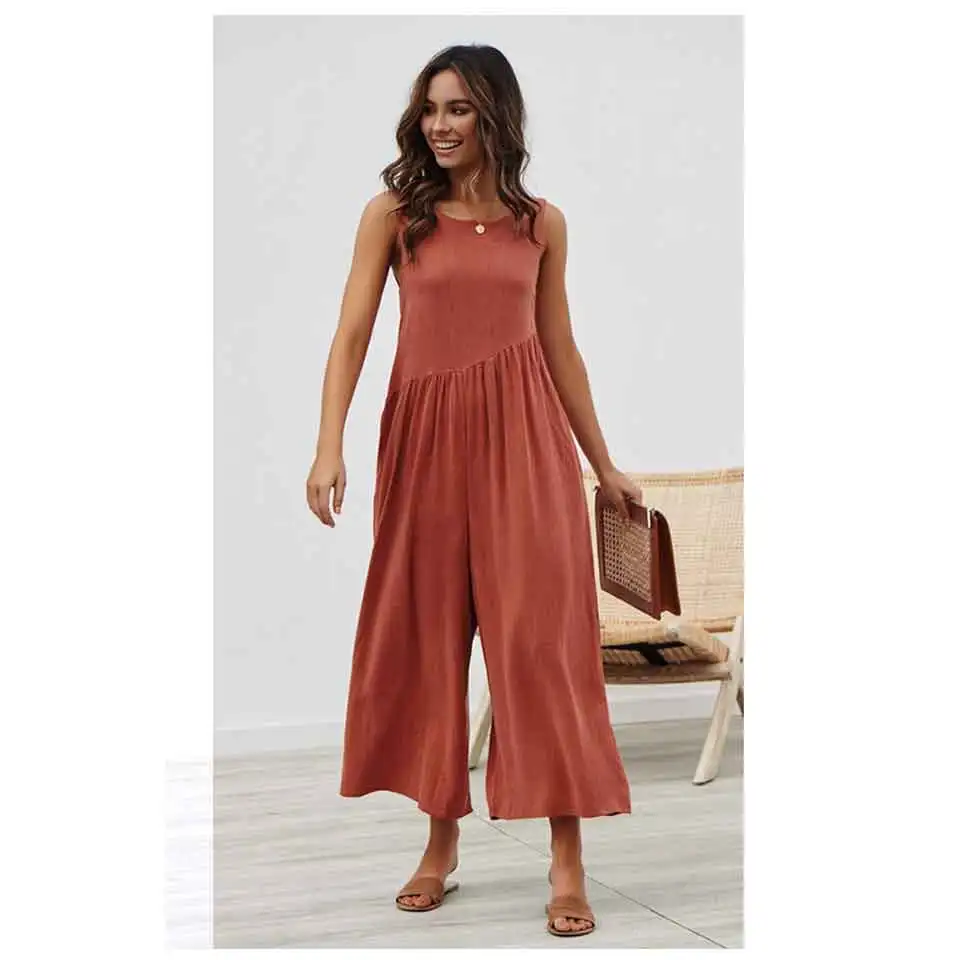 Casual Jumpsuit Women Clothing 2019 Long Sleeve Office Ladies Belted Jumpsuits (6)
