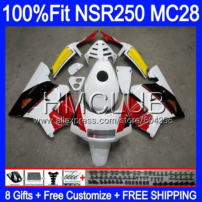 

Body For HONDA MC28 PGM4 NSR250R Red white New 94 95 96 97 98 99 96HM3 NSR250 R NSR 250R 1994 1995 1996 1997 1998 1999 Fairings