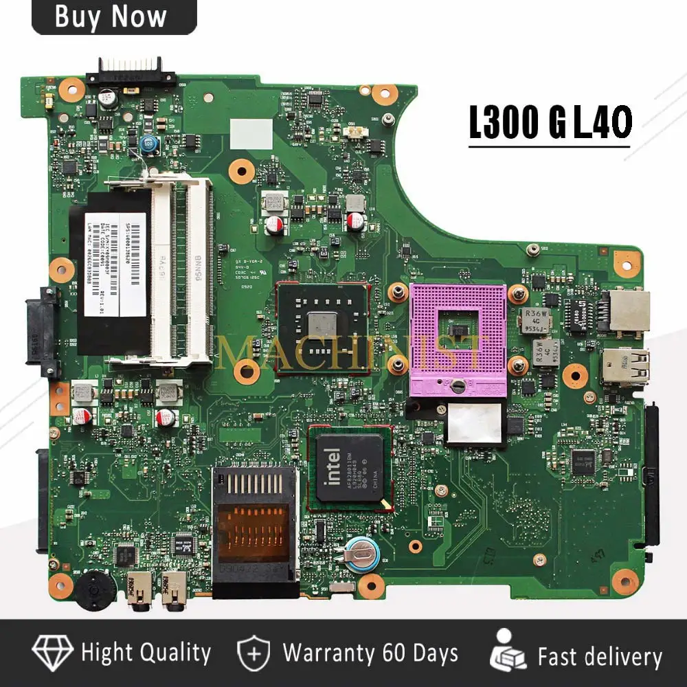 MACHINIST L300 материнская плата для ноутбука Toshiba L305 L350 V000148370 6050A2264901 MB A02|Материнские
