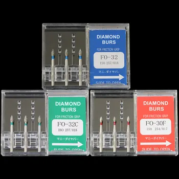 

30Pcs(10Boxes) Dental Diamond Burs FO-32 / FO-32C Polisher Drill FG1.6mm High Speed Handpiece Polishing Dentist Burrs Materials