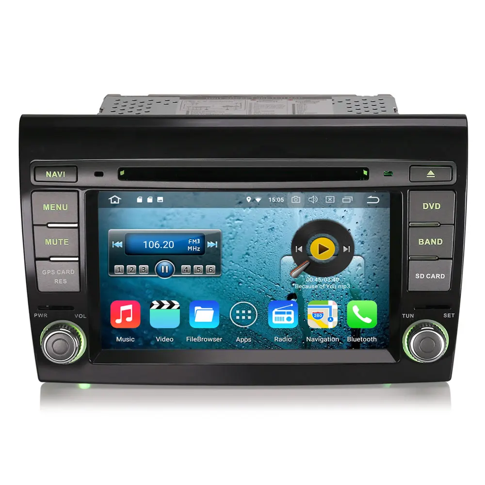 Excellent Erisin ES8870F 7" Android 8.0 Octa core 4G RAM Car DVD ES354 ES580 ES008 included for Fiat Bravo 5