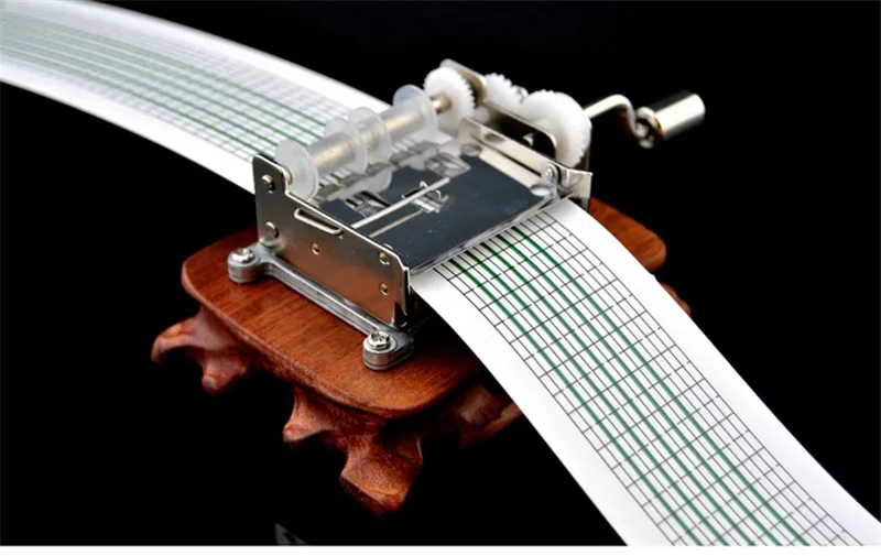 Zipi DIY 15 тонная лента ручной кривошипной музыки Механическая Музыкальная Шкатулка набор с дырокол 30 бумажных полосок для заметок Сделайте свою собственную песнь