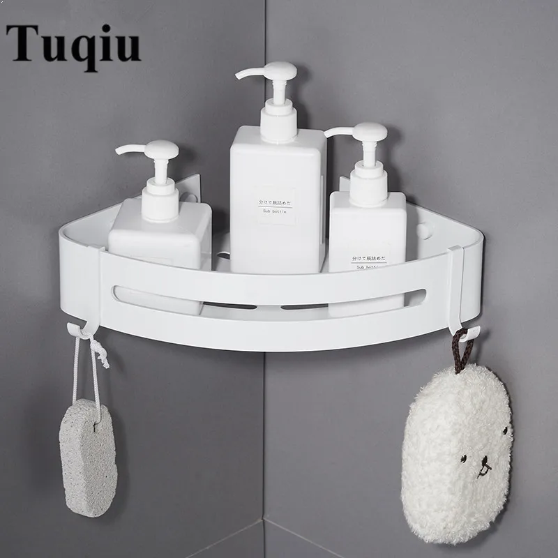 Billig Wand Montiert Weiß Aluminium Bad Seife Geschirr Bad Dusche Regal Bad Shampoo Halter Korb Halter Ecke regal